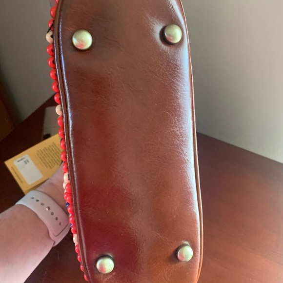 PATRICIA NASH Beaded Leather Frame Satchel - NWT - Picture 13 of 14